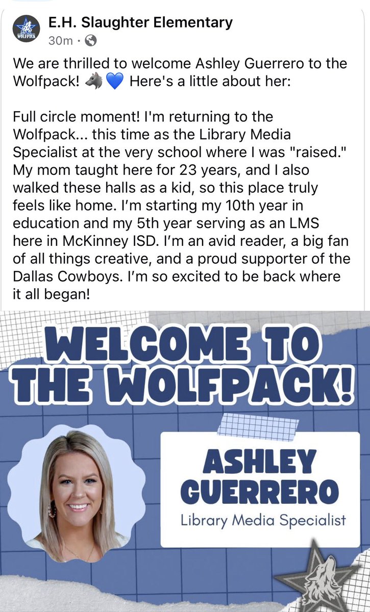 heyashleyg's tweet photo. 🅟ositive attitude, 🅐ccountability, 🅒ourage, 🅚nowledge — P-A-C-K, power of the pack! Learning and success for all! Arrrrooooooo! 🐺💙🩶 #itsaslaughterthing #teammckinney #wearemckinney https://t.co/Nu8Xot8nqR