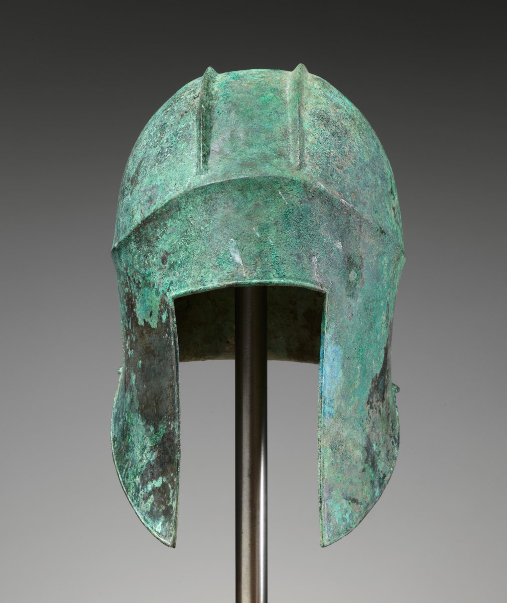 Bronze helmet of Illyrian type, Greek, 5th or early 4th century BC, Metropolitan Museum of Art.