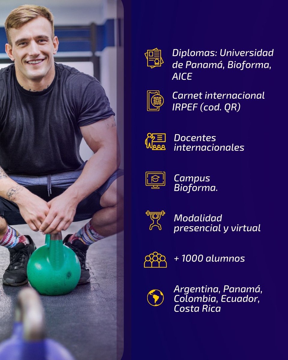 bioforma_org's tweet photo. ¿Quieres ser un Personal Trainer certificado? Bioforma tiene lo que necesitas
Prepárate para el futuro del fitness. Con el Diplomado en Personal Trainer de Bioforma, obtendrás un título universitario y formación de calidad. Inscríbete hoy: https://t.co/uefLxd67of 
... https://t.co/21L3CgFchJ