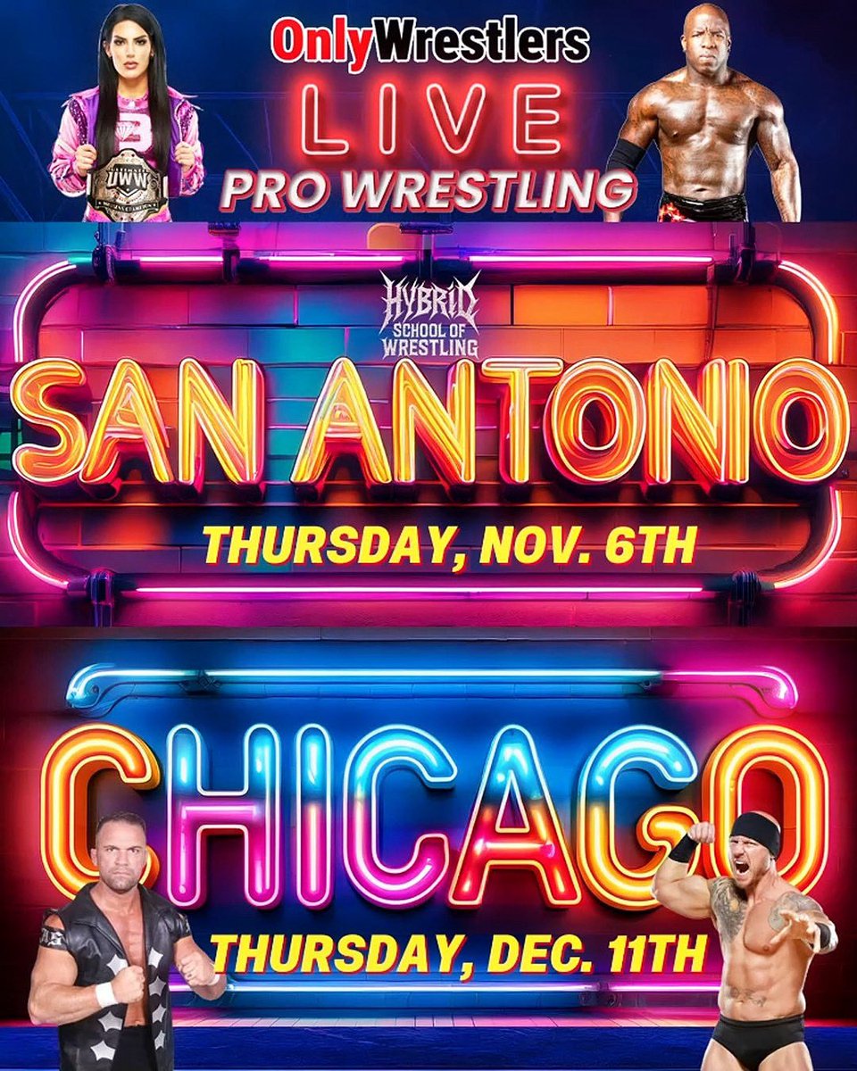 OnlyWrestlers (@owonlywrestlers) on Twitter photo OnlyWrestlers is stoked to partner with Hybrid School Of Wrestling for our Texas debut in San Antonio! Chicago, we heard you and will be back soon! OnlyWrestlers is stoked to partner with Hybrid School Of Wrestling for our Texas debut in San Antonio! Chicago, we heard you and will be back soon!
