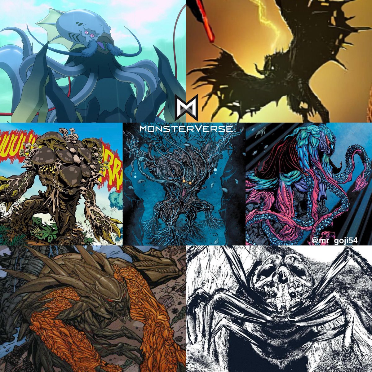 Mr_goji54's tweet photo. Titans in anime or comic for the MonsterVerse.
#Kraken
#Camazotz
#Yuggoth
#Amhuluk
#NaKika
#MUTOPrime
#Abaddon https://t.co/zYgKBZcI7D