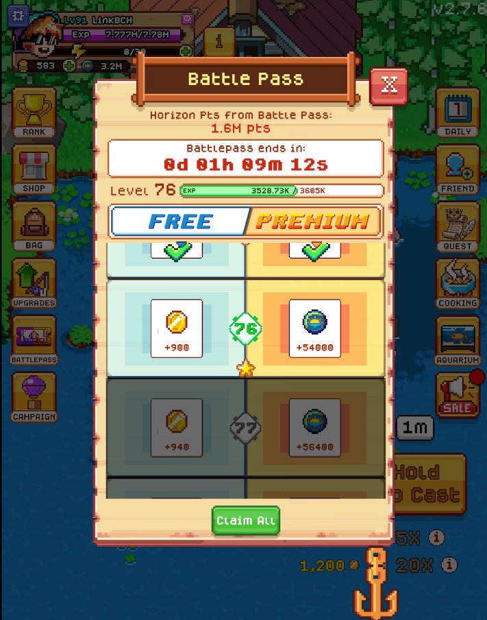 eyo thanks to that mythic pull that I got through this level! I wonder if I will get a plushie though🤔 1 hour til battle pass ends at <a href="/FishingFrenzyCo/">Fishing Frenzy</a>