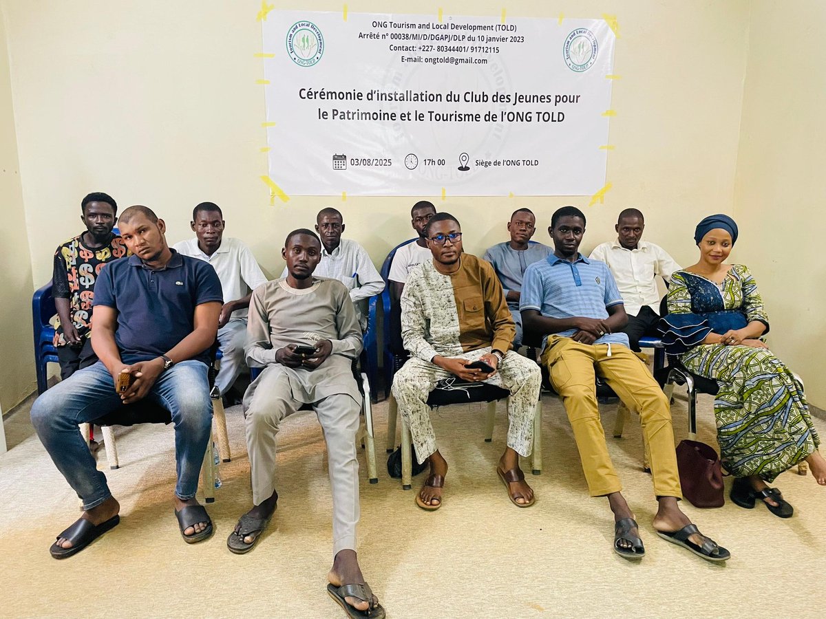 ONGTOLD_NIGER's tweet photo. 📍𝐘𝐨𝐮𝐭𝐡 𝐂𝐢𝐯𝐢𝐜 𝐄𝐧𝐠𝐚𝐠𝐞𝐦𝐞𝐧𝐭  𝐢𝐧 𝐍𝐢𝐠𝐞𝐫 🇳🇪

On Sunday, August 3, 2025, the headquarters of the @ONGTOLD_NIGER hosted the first-ever 𝐘𝐨𝐮𝐭𝐡 𝐂𝐥𝐮𝐛 𝐟𝐨𝐫 𝐇𝐞𝐫𝐢𝐭𝐚𝐠𝐞 𝐚𝐧𝐝 𝐓𝐨𝐮𝐫𝐢𝐬𝐦. 

https://t.co/GofkKyVJjf https://t.co/zRltjzHYG2