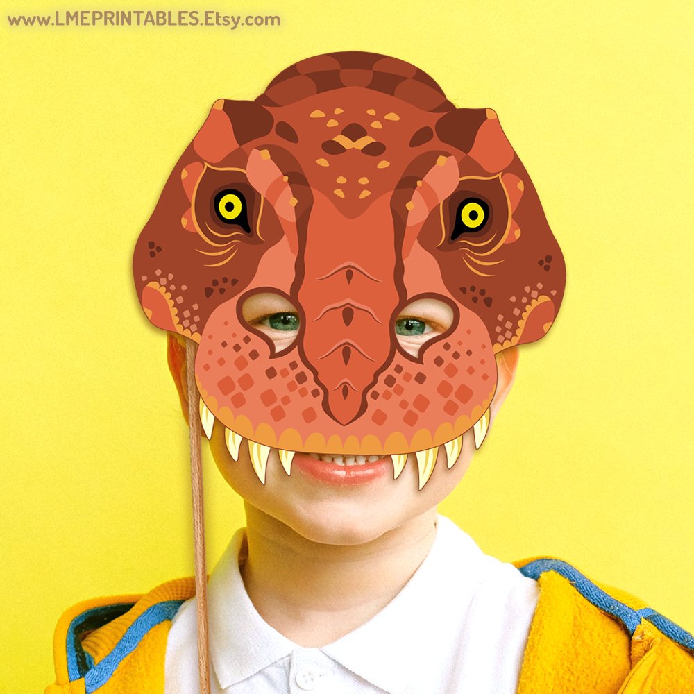 lmeprintables's tweet photo. T-Rex Mask Printable Dinosaur Carnival Halloween Dino Costume Animal Velociraptor Raptor Prehistoric Party Favor Game Kid Adult Photo Booth https://t.co/cW9v3bygpX via @Etsy #trexmask #trexcostume #dinosaurmask #dinopartytheme #animalmasks #summerpartytheme #mask #trexpapercrafts https://t.co/SUm0Oj7I8i