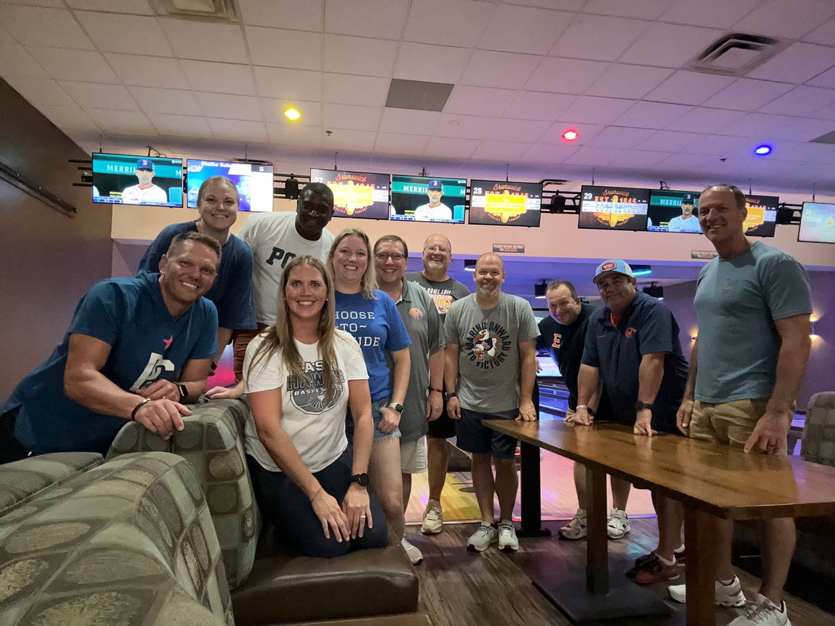 <a href="/OEastAthletics/">Olathe East Athletics</a> is crushing it! Great head coaches meeting this evening! It is so fun to work with people that want the best for you and your program! Sad this picture missed a few great coaches but excited to start another season with these Hawks! <a href="/OlatheEastHawks/">Olathe East High School</a>