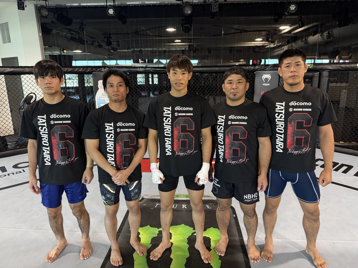 UFC 第8戦もNTT docomo様のサポートにより、平良が勝つ為に最大限の準備が出来ました。

またdocomo様と共に所属のチームセカンドキャリアの皆さまも現地まで応援に駆けつけてくださり、大きな声援を送っていただきました。

APEXに響くたくさんの力強い日本語たちがとても心強かったです！