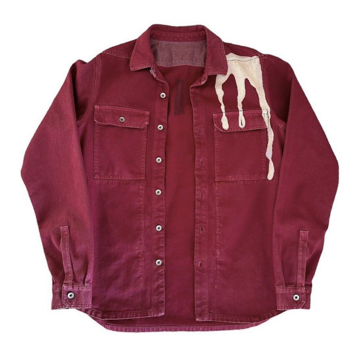 DodoFits's tweet image. Playboi Carti wearing Rick Owens DRKSHDW FW19 "Larry" Fuxia Bleach Vomit Jacket