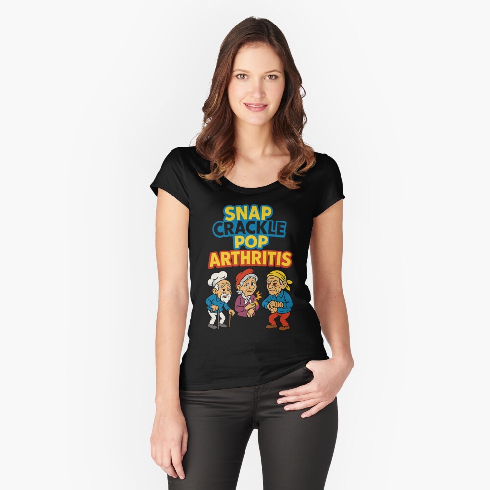 aajmorrell's tweet photo. Remember when your cereal used to snap, crackle, pop? Now it’s just your knees doing the breakfast soundtrack. 😂  Rock the “Snap Crackle Pop — Arthritis” tee and wear your creaky badge of honor with pride.
 #RBandME:  https://t.co/VbYzmnQemz #findyourthing #redbubble https://t.co/0dX5JRnVB3