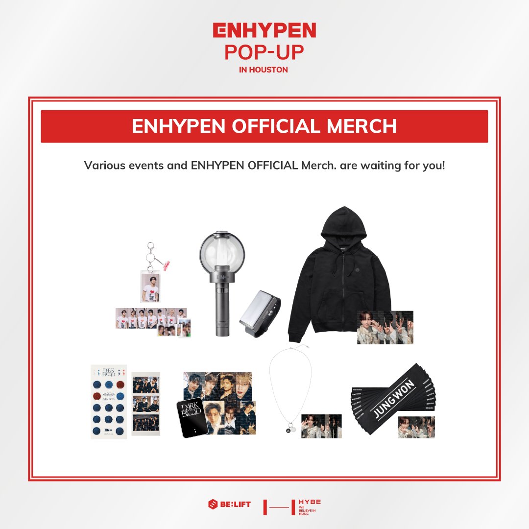 KPOPMERCH_POPUP's tweet photo. ENHYPEN POP-UP in HOUSTON

📢MERCH LIST 

ENGENEs, your dream merch lineup is now REAL! Don't miss out—which piece will you grab first? 👀💫

📅2025.08.07(THU) - 2025.09.07(SUN)
⏰Mon - Thu: 10:00 - 20:00(CDT) 
      Fri - Sat: 10:00 - 21:00(CDT) 
      Sun: 11:00 - 19:00(CDT) 
📍Memorial City Mall, GF

#엔하이픈 #ENHYPEN 
#ENHYPEN_POP_UP