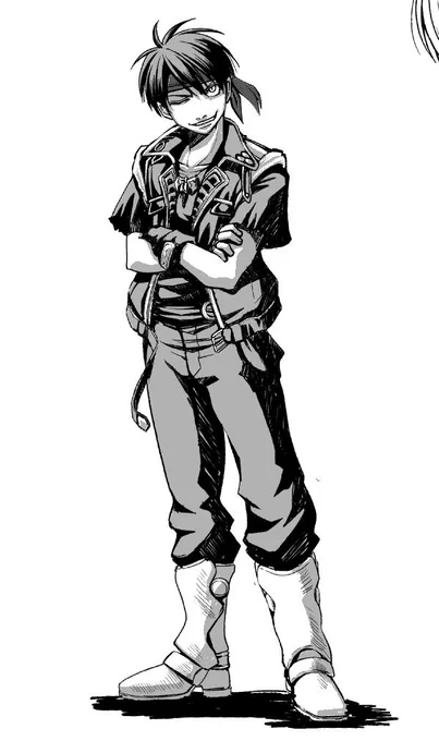 何で描いたか覚えてないけど前に描いたオーフェン