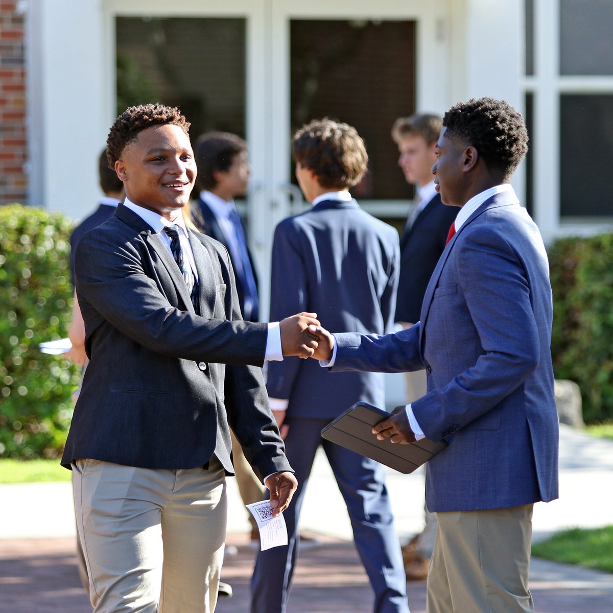 Here we go - the ramping up to the 2025-26 school year is underway!

All Jesuit students were on campus today for their portrait photos and grade-level meetings, and the freshmen also received their locker and technology while the freshman parents enjoyed a reception in the