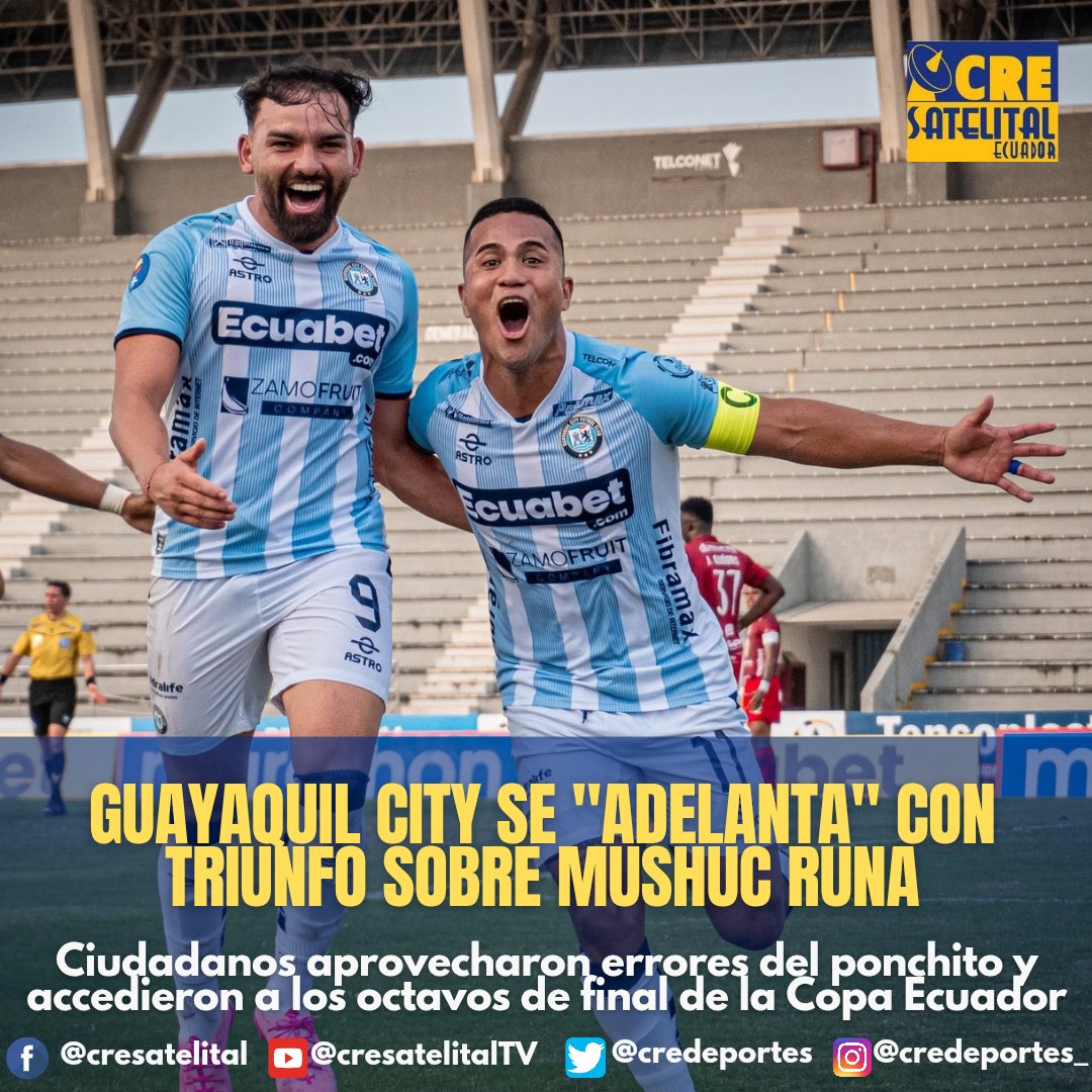 ¡LOS HUNDIERON MÁS! 😱

<a href="/ClubMushucRuna1/">Mushuc Runa Sporting Club</a> profundiza su crisis futbolística, tras caer por tres goles a uno con <a href="/GuayaquilCityFC/">Guayaquil City FC</a> de la Serie B y quedar fuera de la <a href="/CopaEcuador/">Copa Ecuador</a> 

Edison Mero y Manuel Palma "adelantaron" a los ciudadanos, mientras que Jonathan Dos Santos descontó