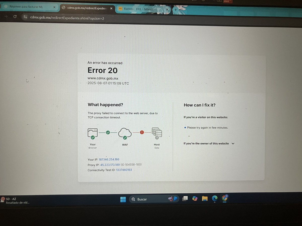daryl0310's tweet photo. @locatel_mx buenas tardes, me sale este fallo y no logro acceder, es cosa mía o falla la plataforma? Gracias https://t.co/ZcrbpmROo6