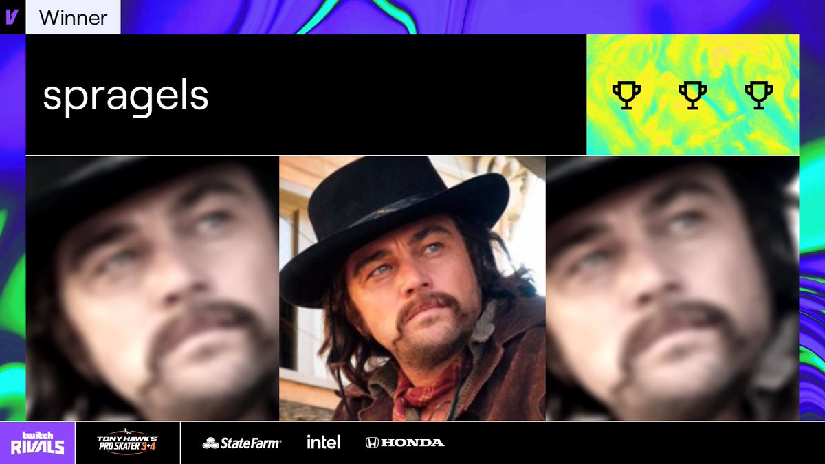 Twitch Rivals (@twitchrivals) on Twitter photo 🎉 The winner has landed... and somehow stayed on the board.
Big congrats to <a href="/spragels/">spragels The Content Cowboy</a> for grinding to the top in <a href="/TonyHawkTheGame/">Tony Hawk's Pro Skater</a>'s 3+4 Showdown on Twitch Rivals! 🛹🏆 🎉 The winner has landed... and somehow stayed on the board.
Big congrats to <a href="/spragels/">spragels The Content Cowboy</a> for grinding to the top in <a href="/TonyHawkTheGame/">Tony Hawk's Pro Skater</a>'s 3+4 Showdown on Twitch Rivals! 🛹🏆