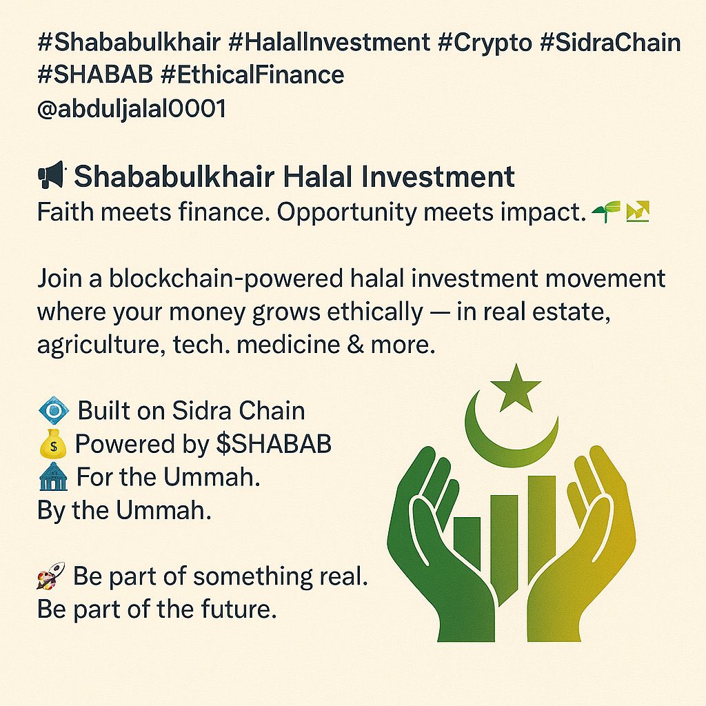 🔥 SHI – The Halal Investment Launchpad of the Digital Era!
🌍 Evolving from a community-based Takaful model with 200 members pooling ₦2M monthly — SHI now enters the age of Blockchain and AI.
🛒 A complete Halal ecosystem: from e-commerce in agriculture, real estate, green