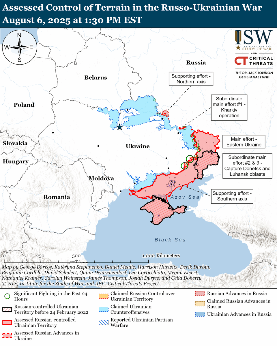 criticalthreats's tweet photo. NEW | Certain Russian commentators are attempting to stoke schisms within the Trump administration, likely as part of a wider effort to avoid US sanctions ahead of Trump's stated August 8 deadline for peace efforts in Ukraine.

Russian President Vladimir Putin met with US Special Envoy for the Middle East Steve Witkoff in Moscow on August 6, but concrete results from the meeting remain unclear.

Trump may meet with Putin and Ukrainian President Volodymyr Zelensky in the coming weeks.