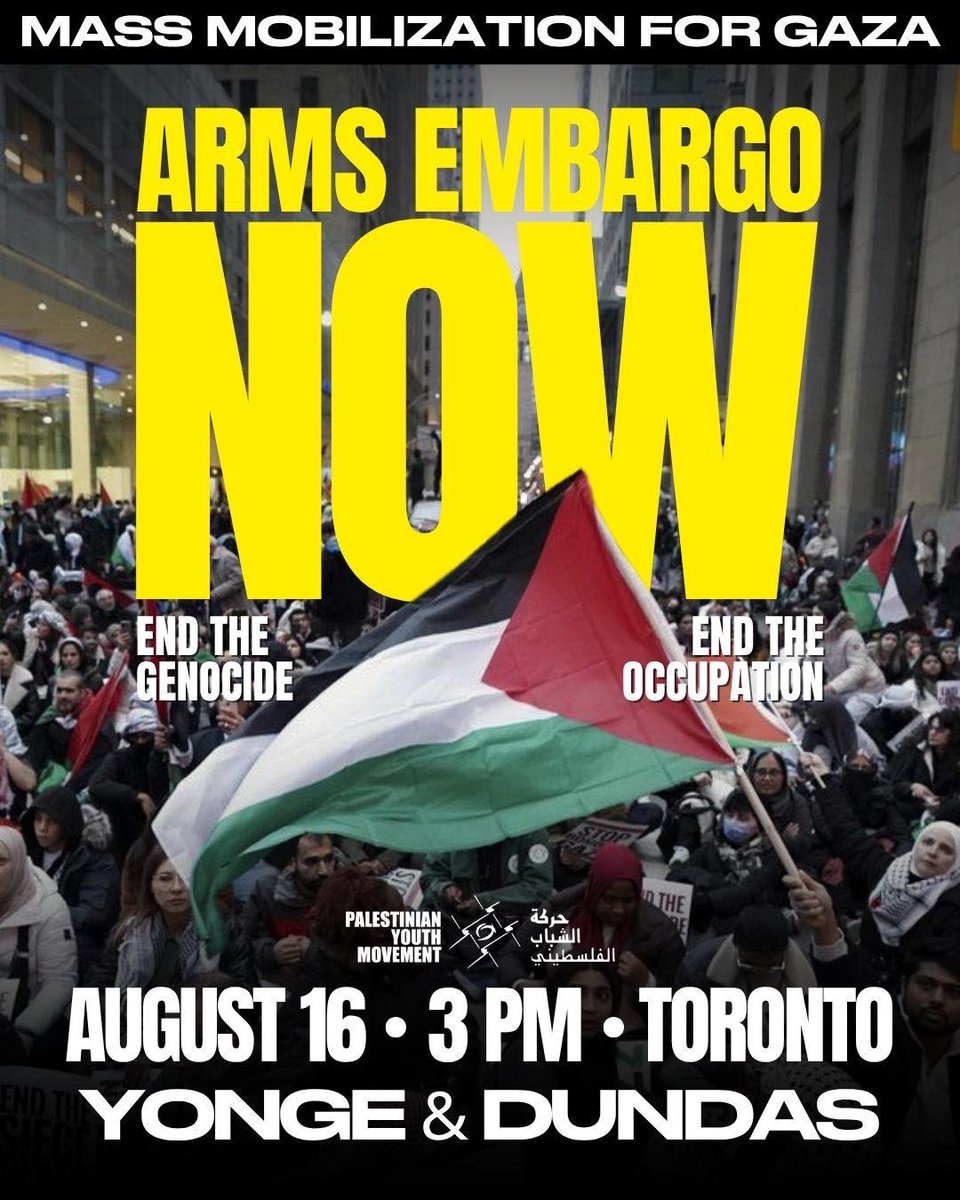 Kavita Algu (@kavitaalgumd) on Twitter photo 🚨SHOW UP FOR GAZA🚨
Together we forced the government to admit 🇨🇦 is STILL ARMING 🇮🇱.
<a href="/AnitaAnandMP/">Anita Anand</a> closed her office.
Keep up the pressure.
Show up 16 August for what could be Toronto’s biggest march for Gaza.
We demand action – in our thousands, in our millions! 🚨SHOW UP FOR GAZA🚨
Together we forced the government to admit 🇨🇦 is STILL ARMING 🇮🇱.
<a href="/AnitaAnandMP/">Anita Anand</a> closed her office.
Keep up the pressure.
Show up 16 August for what could be Toronto’s biggest march for Gaza.
We demand action – in our thousands, in our millions!