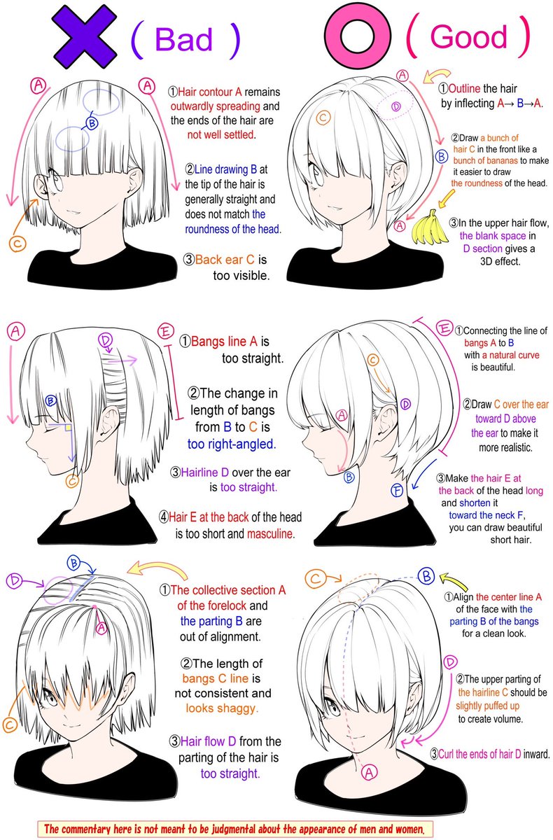 takuya_kakikata's tweet photo. 🔻Drawing Tips

Girl with short hair. https://t.co/FHLjKZvmyo