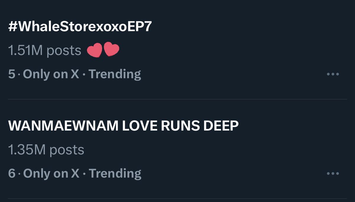 GOOD MORNING! WE HIT 1.5M+!!!! 😈

If you see this, reply with “2M B4 NOON” + 🏷️ 

WANMAEWNAM LOVE RUNS DEEP  

#WhaleStorexoxoEP7