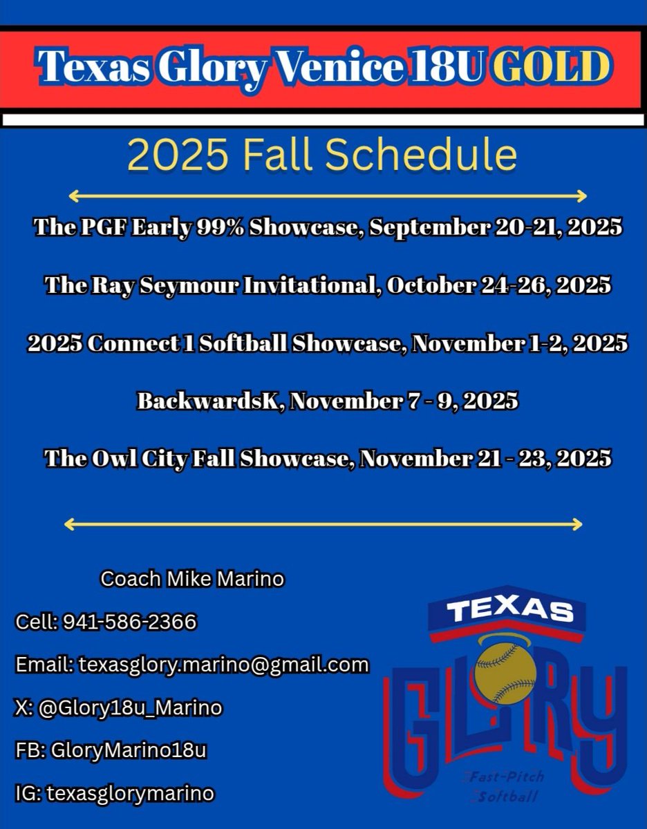 Glory18u_Marino's tweet photo. Super Excited for the 2025 Fall Season. Let's Go ❤️💙 https://t.co/R5UjJQLUaw