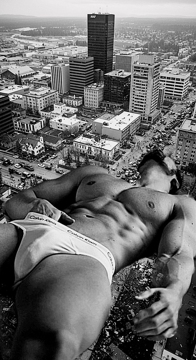 Cars blared and sirens roared loudly and people tried to use all their power to move even a single toe of the huge drunken titan spanning across their city lazily. Giant Greg just simply rolled on his back, grabbed a handful of the group and shoved them deep inside his bulge...