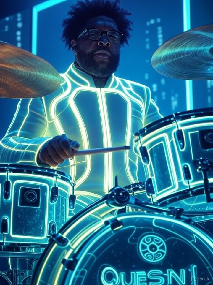 Freshatronworld's tweet photo. #questlove #tron https://t.co/u8NPfTMl06