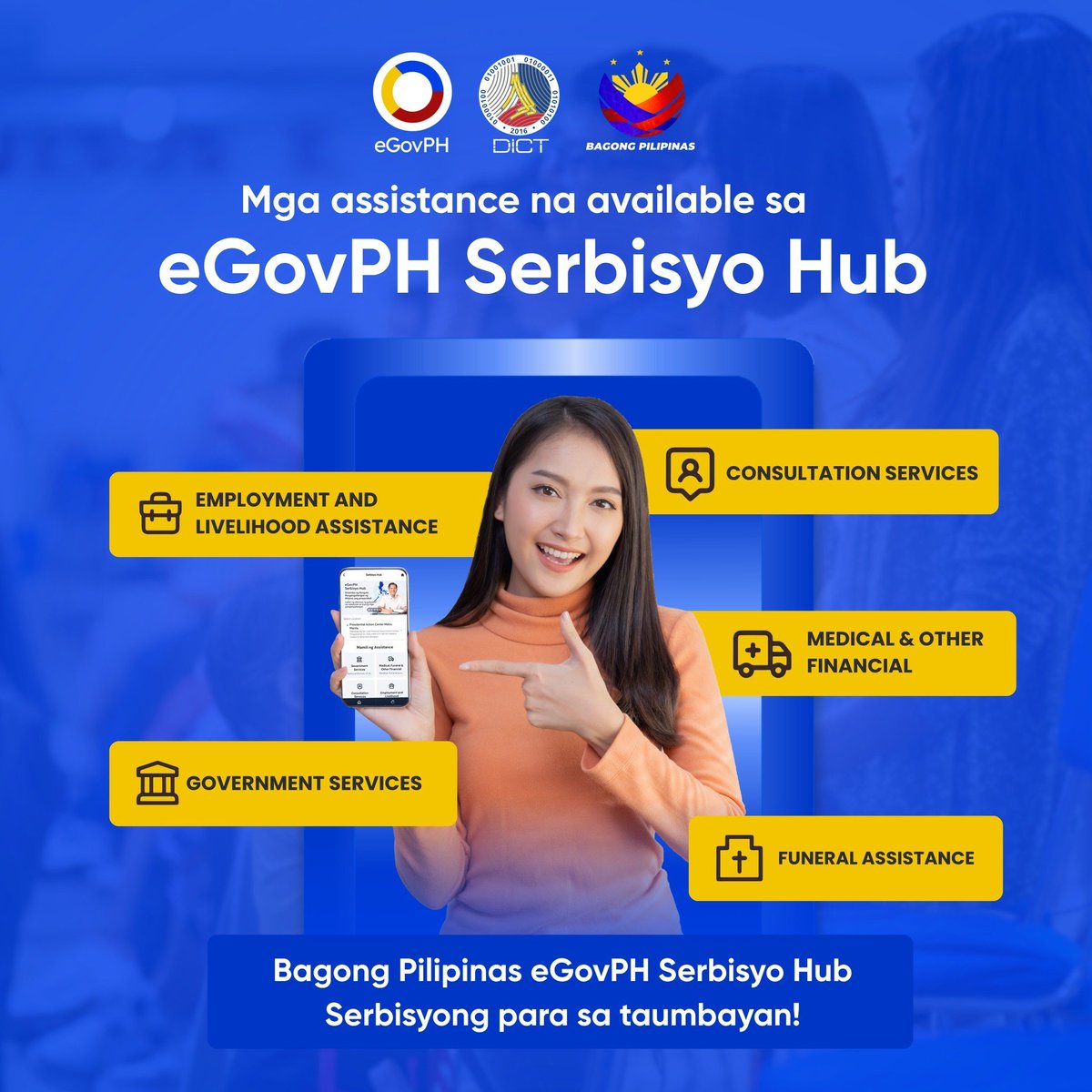 PIADesk's tweet image. 𝐒𝐞𝐫𝐛𝐢𝐬𝐲𝐨 𝐧𝐠 𝐠𝐨𝐛𝐲𝐞𝐫𝐧𝐨, 𝐬𝐚𝐦𝐚-𝐬𝐚𝐦𝐚 𝐧𝐚 𝐬𝐚 𝐒𝐞𝐫𝐛𝐢𝐬𝐲𝐨 𝐇𝐮𝐛!

Magbook na ng appointment sa Egovph app!

#eGovPH #eGovPHSuperApp #eGovPHSerbisyoHub #eGovernance #BagongPilipinas #IntegratedStateMedia #ISM