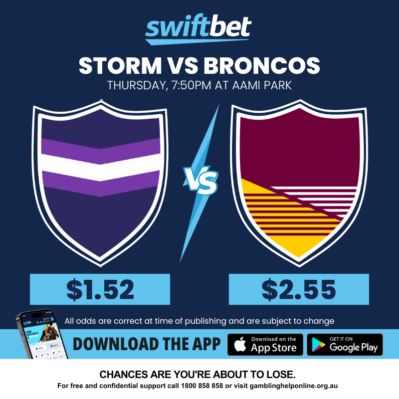Melbourne Storm have been shaky recently but they're the clear favourites to beat the Broncos tonight. Anyone tipping an upset? #NRLStormBroncos