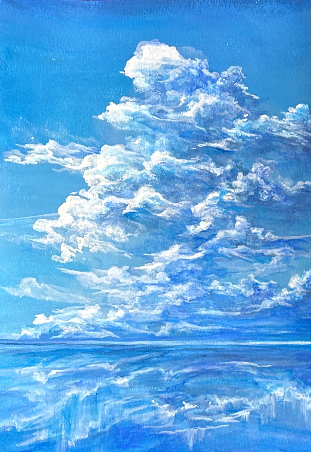 アクリル画　風景　866 あまね*＊ on X: 
