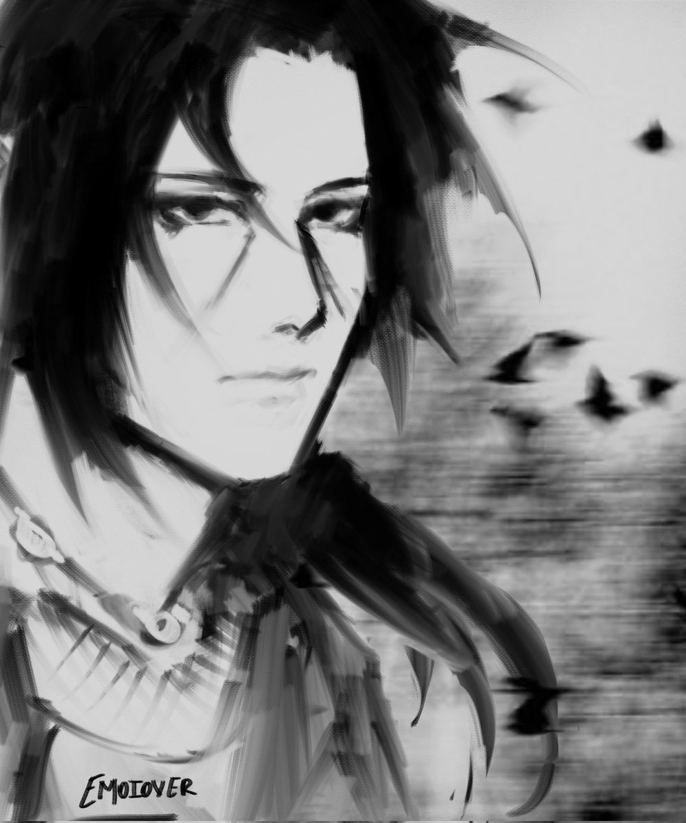 Itachi sketch 
I assign him the song "Bellow the House" by Planning for Burial