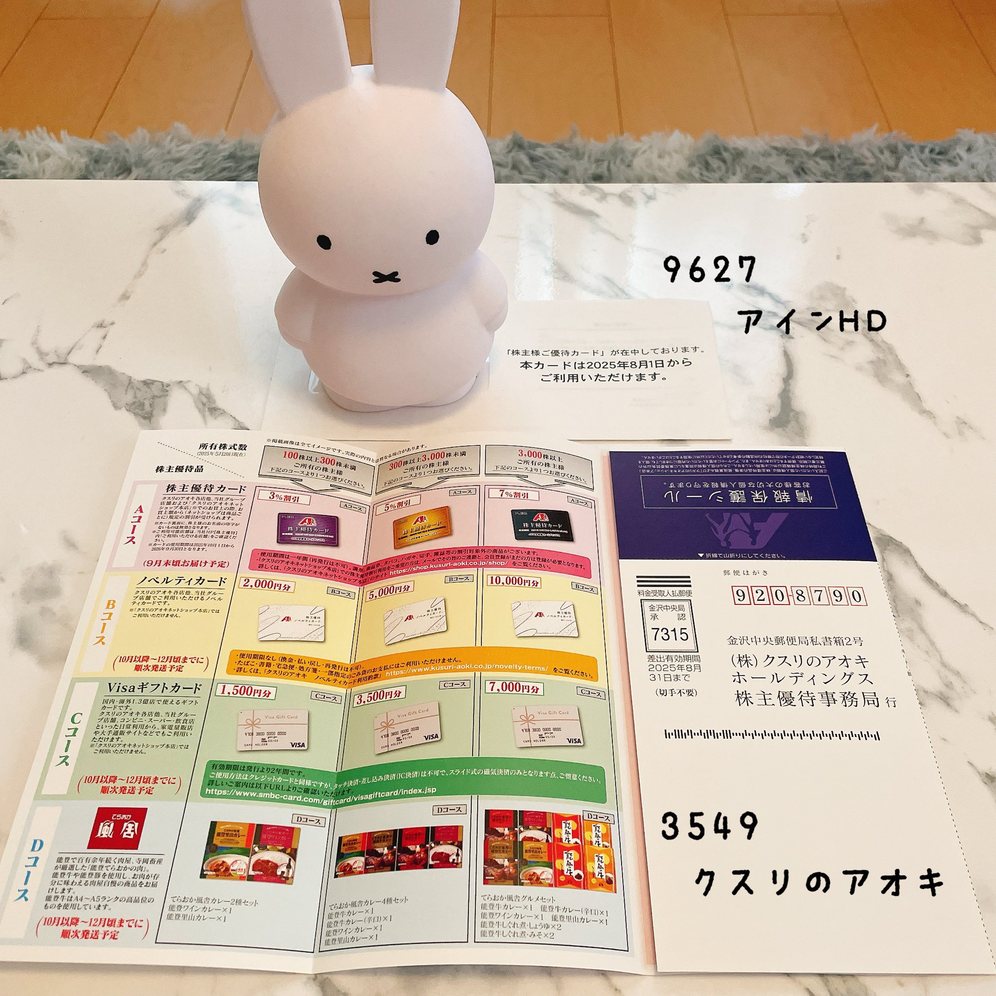 クスリのアオキ　株主優待券　10000円分(5000円分×2枚)　動物シール クスリのアオキ 株主優待券 5000円分 動物シールの通販 by えい