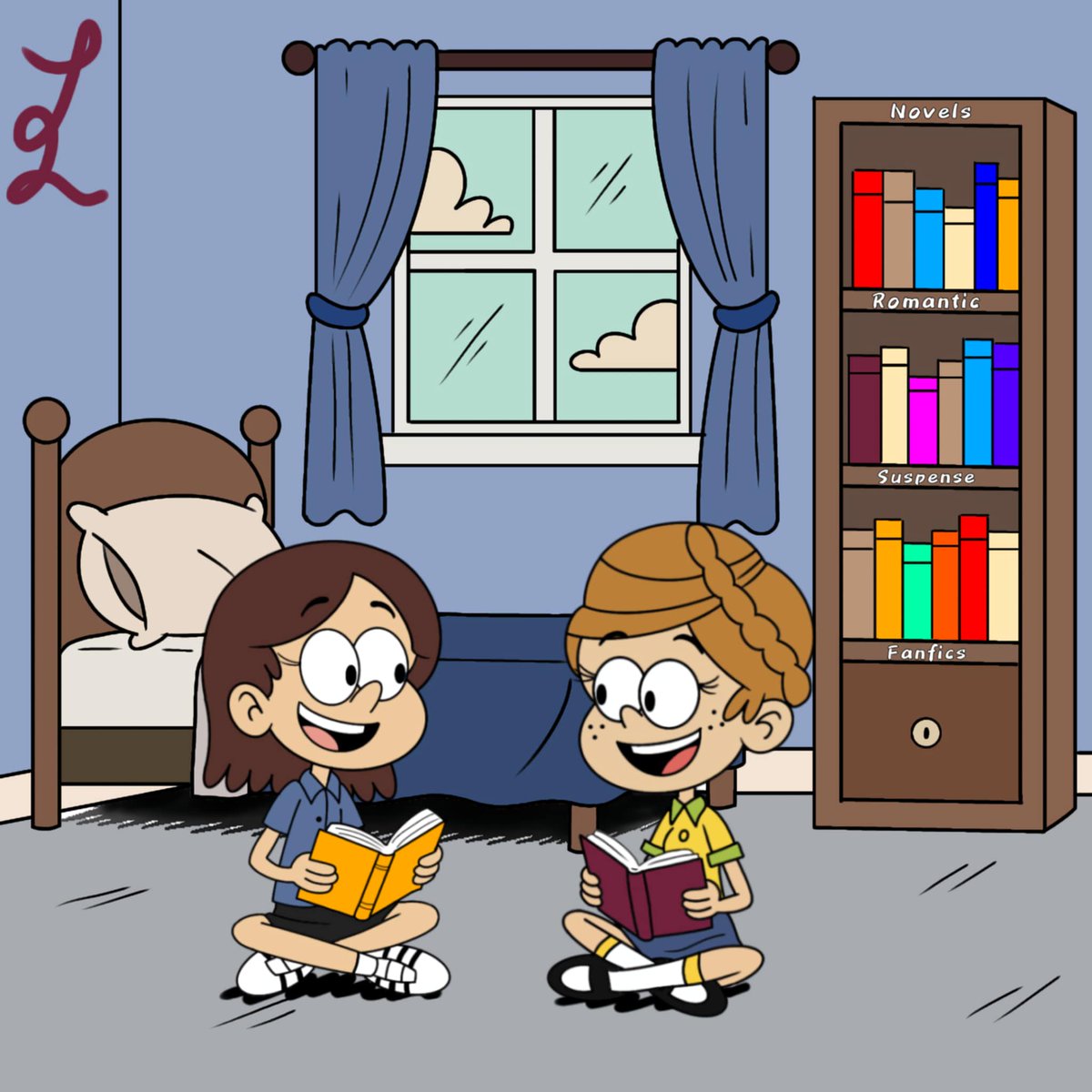 New draw// Nuevo dibujito 🎨✨

Esta vez traigo un dibujo de mi OC Caroline 🩵 y Luisa 💚💛 OC de <a href="/OMiyake35/">Oswald 🧡💛</a> 

Un tiempo de lectura, que les parece? Los leo 👀

Sin más, comisiones de coloreado al anclado de mi perfil!! 🙌🏽✨

Ciao bella!!