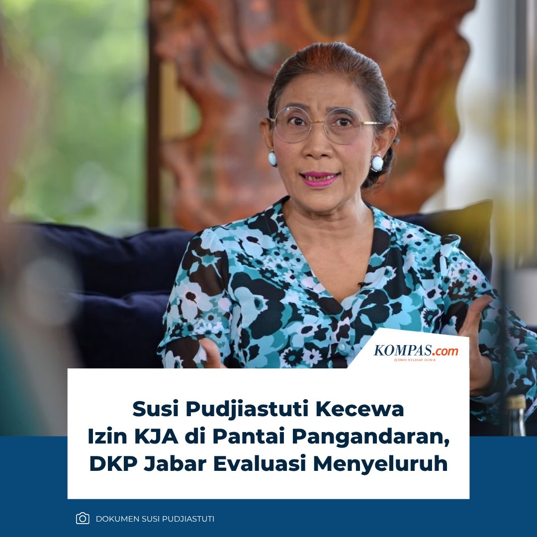 kompascom's tweet image. Susi Pudjiastuti Kecewa Izin KJA di Pantai Pangandaran, DKP Jabar Evaluasi Menyeluruh

👉 Baca selengkapnya bandung.kompas.com/read/2025/08/0…

| #SusiPudjiastuti #Pangandaran