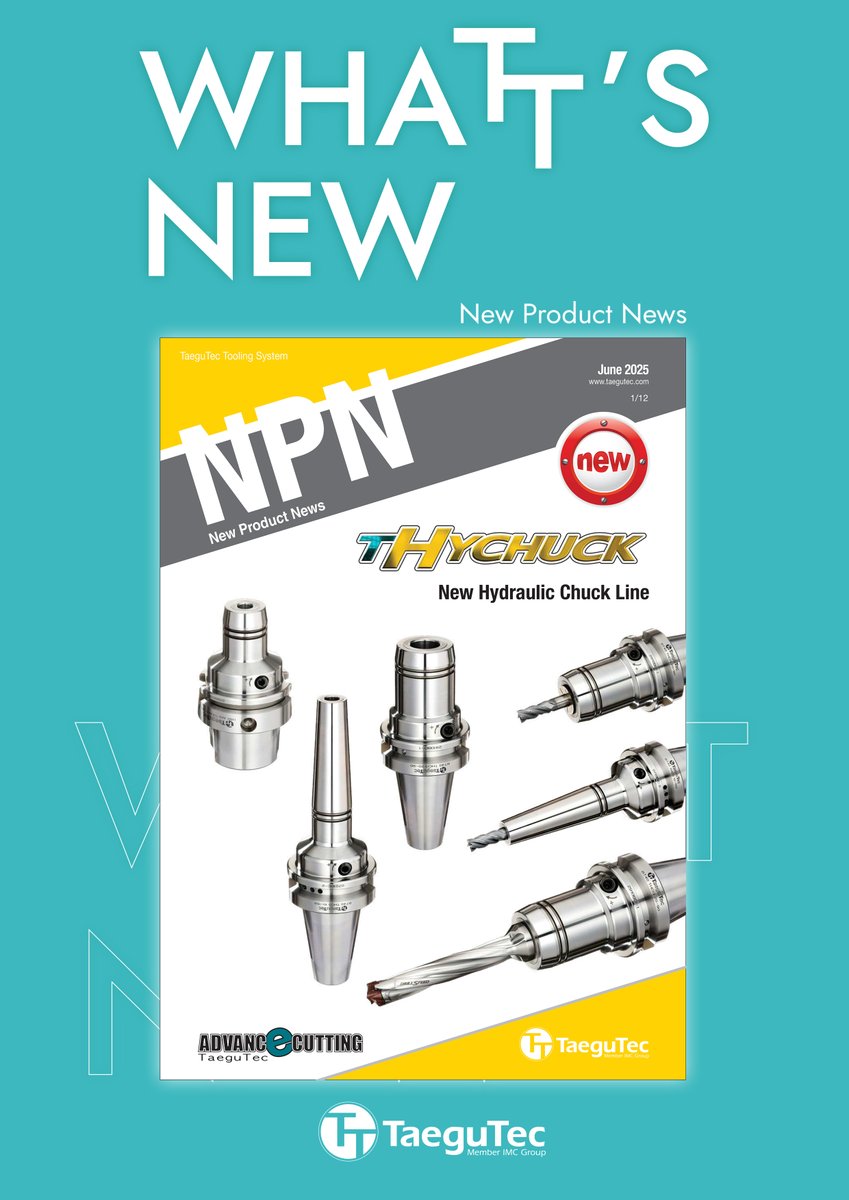 TaeguTec's tweet photo. WHAT’S NEW: https://t.co/8JlBkT9SXK
Precision meets #power with the #TaeguTec T-HYCHUCK. Engineered for excellence, the T-HYCHUCK delivers unmatched stability &amp; accuracy, perfect for high-performance #metalworking

#clamping #tooling #SmartMachining #NewProduct #chuck #New #CNC https://t.co/r98zGBlhvN