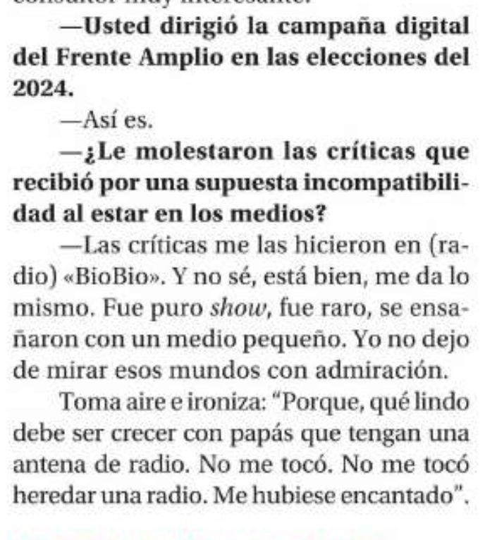 Mario Desbordes Jiménez (@desbordes) on Twitter photo Don Copano <a href="/copano/">Nicolas Copano</a> , no ve inconveniente en pretender ser medio de comunicación, y a la vez ser empleado de un partido. En la municipal pontificaba como si fuera profesional autónomo, mientras en realidad, y a escondidas, era empleado del Frente Amplio. Un don Cara de …. Don Copano <a href="/copano/">Nicolas Copano</a> , no ve inconveniente en pretender ser medio de comunicación, y a la vez ser empleado de un partido. En la municipal pontificaba como si fuera profesional autónomo, mientras en realidad, y a escondidas, era empleado del Frente Amplio. Un don Cara de ….