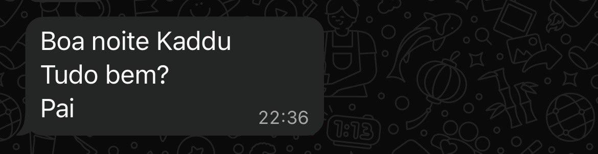 o pai de vocês finaliza a mensagem assim tb? como se eu nao soubesse que é ele que está me mandando mensagem 

Pai