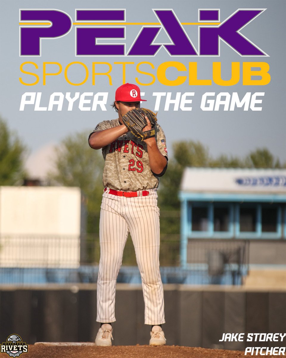 Rockford Rivets (@rockford_rivets) on Twitter photo With 7.1 DOMINANT shutout innings, striking out ELEVEN, <a href="/JakeStorey8/">Jake Storey</a> is tonightโs Peak Sports Club Player of the Game!
#ScrewsAreHot๐ฉ #PlayerOfTheGane With 7.1 DOMINANT shutout innings, striking out ELEVEN, <a href="/JakeStorey8/">Jake Storey</a> is tonightโs Peak Sports Club Player of the Game!
#ScrewsAreHot๐ฉ #PlayerOfTheGane