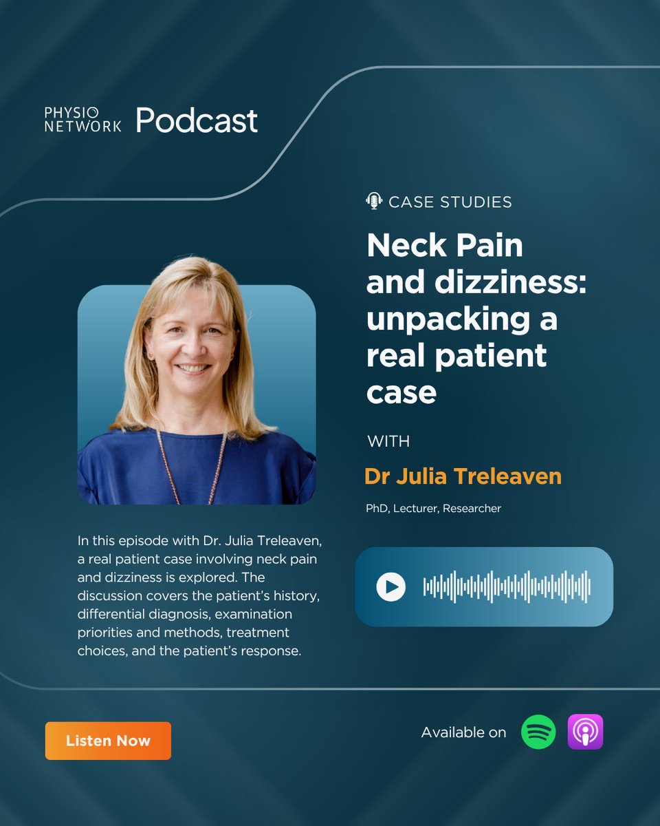 Enjoyed discussing this case with Sarah Yule highlighting aspects for determining the necks role in dizziness.