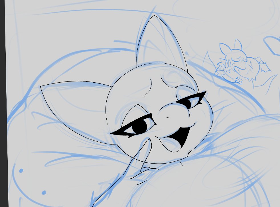 Guess who I'm drawing today? Still trying to get used to drawing on pc again... Haven't drawn on the pc nearly a year! &gt;w&lt;;