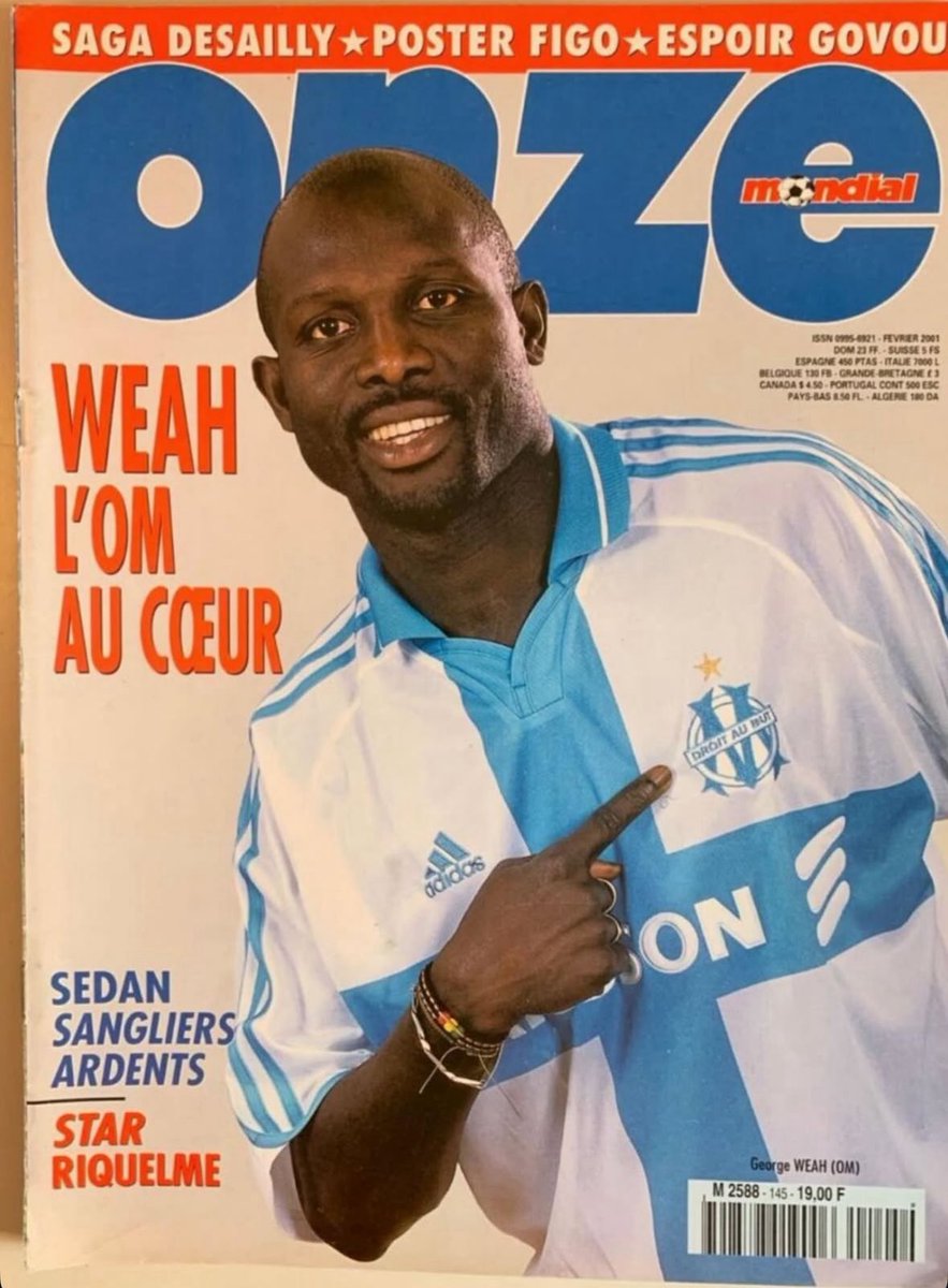 After signing with Marseille, USMNT winger Tim Weah recreated the magazine cover of his father George Weah who signed for the club 25 years ago. 

Incredible 🇺🇸❤️