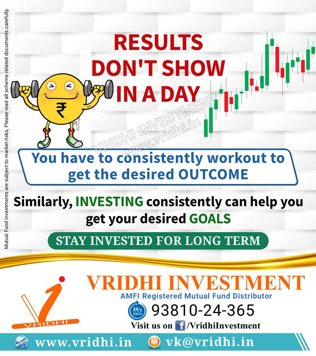 VivekKarwa's tweet photo. Timing the market is not important, time in the market is important. 

#VRIDHI #vridhiinvestment https://t.co/6ELWA6p4R7