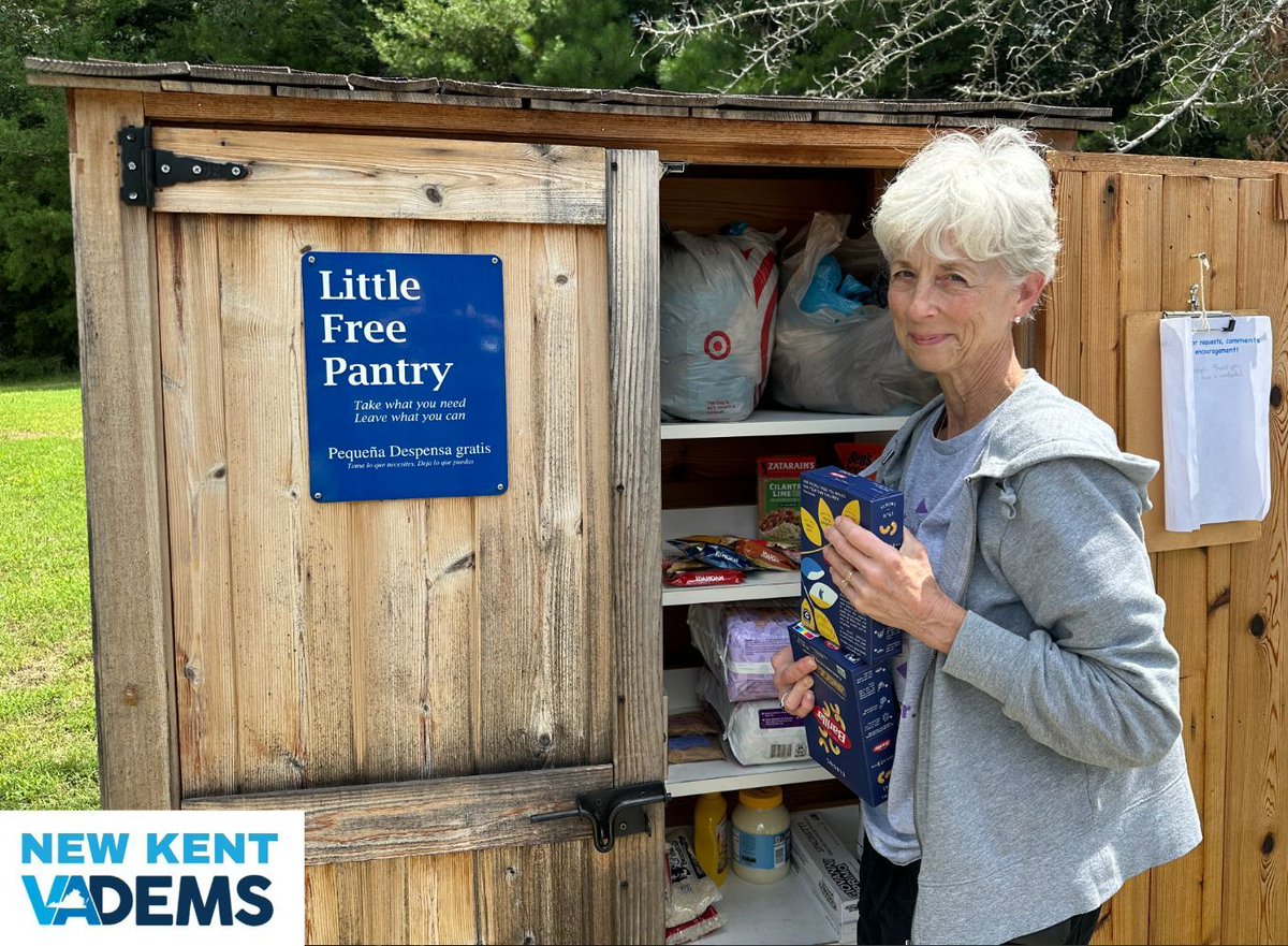 newkentvadems's tweet photo. We are proud to contribute to and support the Little Free Pantry initiative. Their motto is “take what you need … give what you can.” Would you like to get involved? Visit their website: https://t.co/Swu8k3Iywn #littlefreepantry #newkentcounty @pantry_little https://t.co/CpglzBYAeg