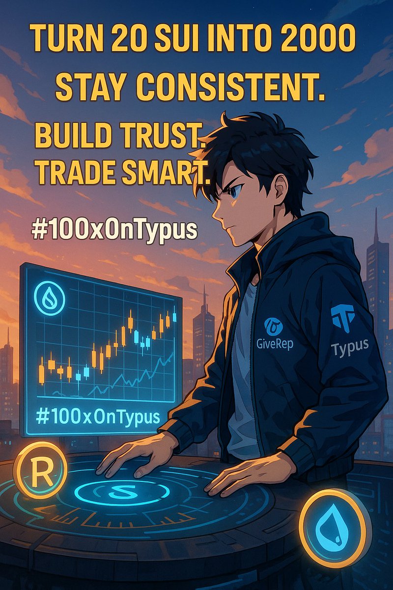 iberryblock's tweet photo. 🌅 Morning Moves, Massive Gains!
Today I’m channeling anime energy ⚡ to turn 20 SUI into 2000 SUI on @TypusFinance.
Consistency + discipline = unstoppable growth.
With @GiveRep tracking my journey, every trade builds trust.
#100xOnTypus #GiveRep #DeFiChallenge #REP https://t.co/2jLMJZMdh7