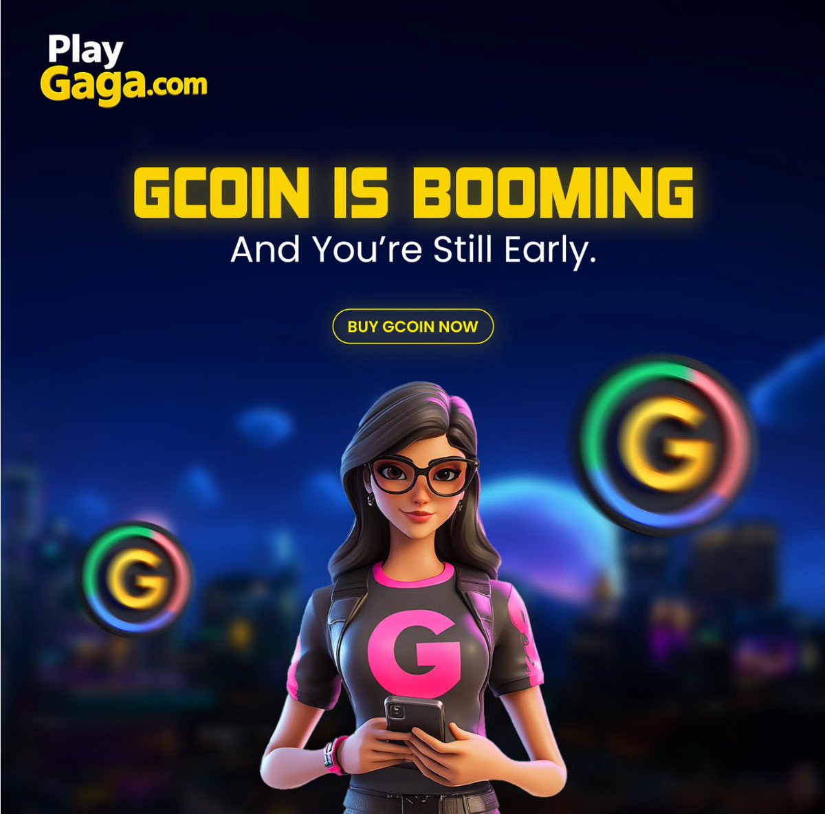 GCOIN is live in-game, not vaporware! Listing at $0.195. Potential 800x+ from current $0.0002. ROI: playgaga.com/gcoin?btb=BT*c…