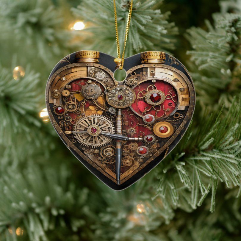🖤💛❤️💛🖤
Steampunk Heart Rubies and Gears #Christmas #ornaments
#steampunk #hearts #Valentine #romantic #anniversary #birthday #gifts #giftideas #valentinesdaygift #ValentinesDay #MothersDay #FathersDay #Christmas2025

zazzle.com/rubies_and_gea…
