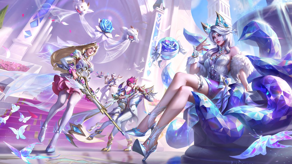 ◇ Rosa de Cristal | Wild Rift

》Confira a arte promocional para as skins Rosa de Cristal 2025!