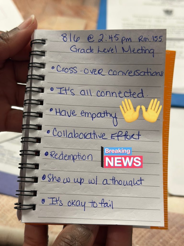 Grade-level &amp; Department meetings! Theme: Data Connects Us All! After the meeting, one of our dedicated teachers came to share her take-away from the meeting with me.  She said, many key points resonated with her. Her transparency was inspiring. <a href="/BCPSSantana/">Ricardo Santana</a> <a href="/DrFlem71/">Dr. Jermaine Fleming</a> <a href="/eevans5686/">Mr. Evans</a>