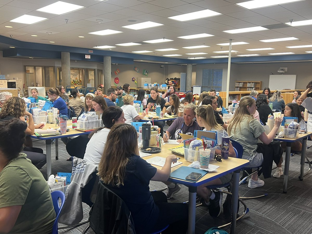 AP-R staff collaborating on day 1 of the 25-26 school year!!! #BetterTogether #moonshot #TeamBuilding