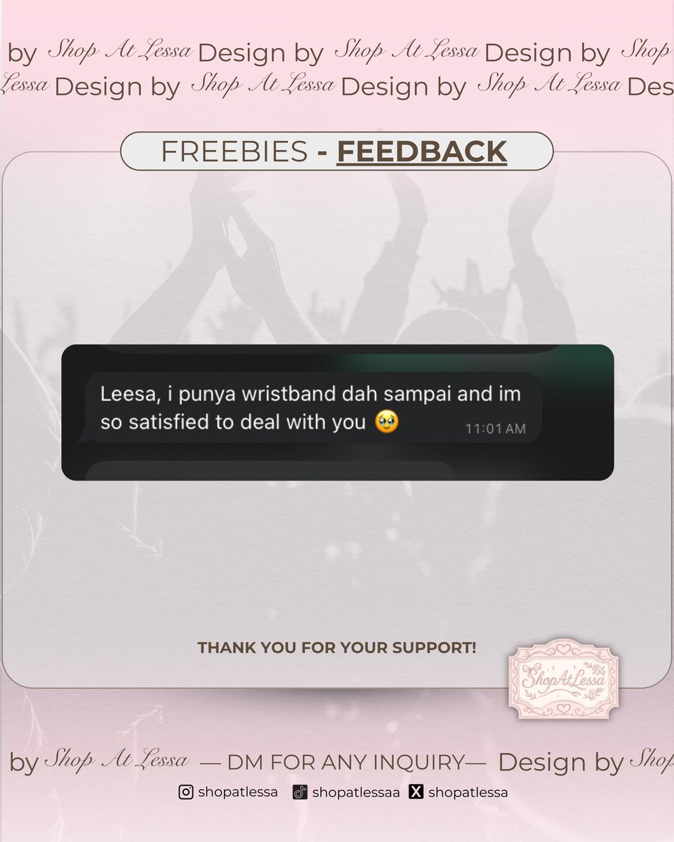 shopatlessa's tweet photo. Morning 💗 Thank you for your support and lovely feedback 💗 Hope to receive more soon!

We are open for custom freebies for concert! Slide into my DM for any inquiry!

Any requests are welcome 💗

#zb1inkl #baekhyuninkl #nmixxinkl #aseulinkl #highlightinkl #tbzinkl #tds4inkl https://t.co/lyiTnb9Pkj