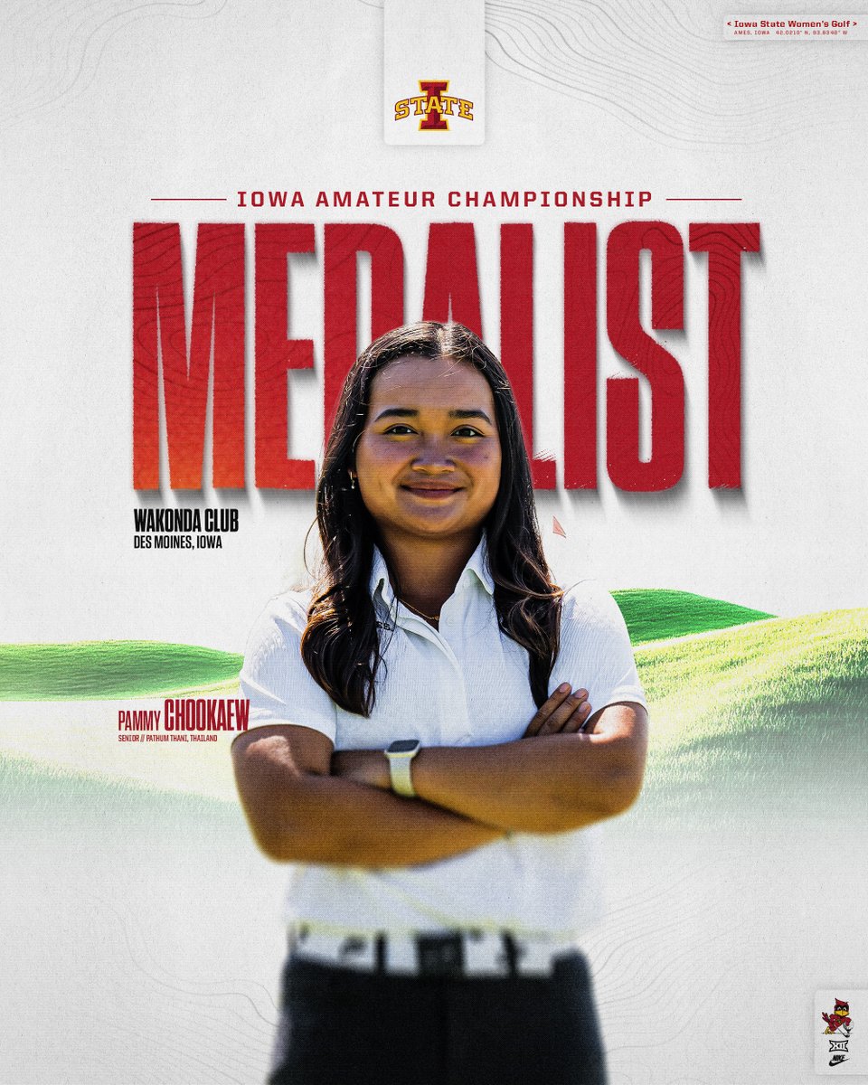 Victory!

Pammy wins the Iowa Women's Amateur, locking up a spot at the 2026 US Women's Amateur in Ooltewah, Tenn.

#Cyclonitas | 🌪️⛳️🌪️